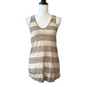 Zadig‎ & Voltaire Deluxe brown and gold racerback tank top Women’s SZ Medium